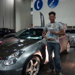 Mr. Samuels and his 1st place trophy best Infiniti.